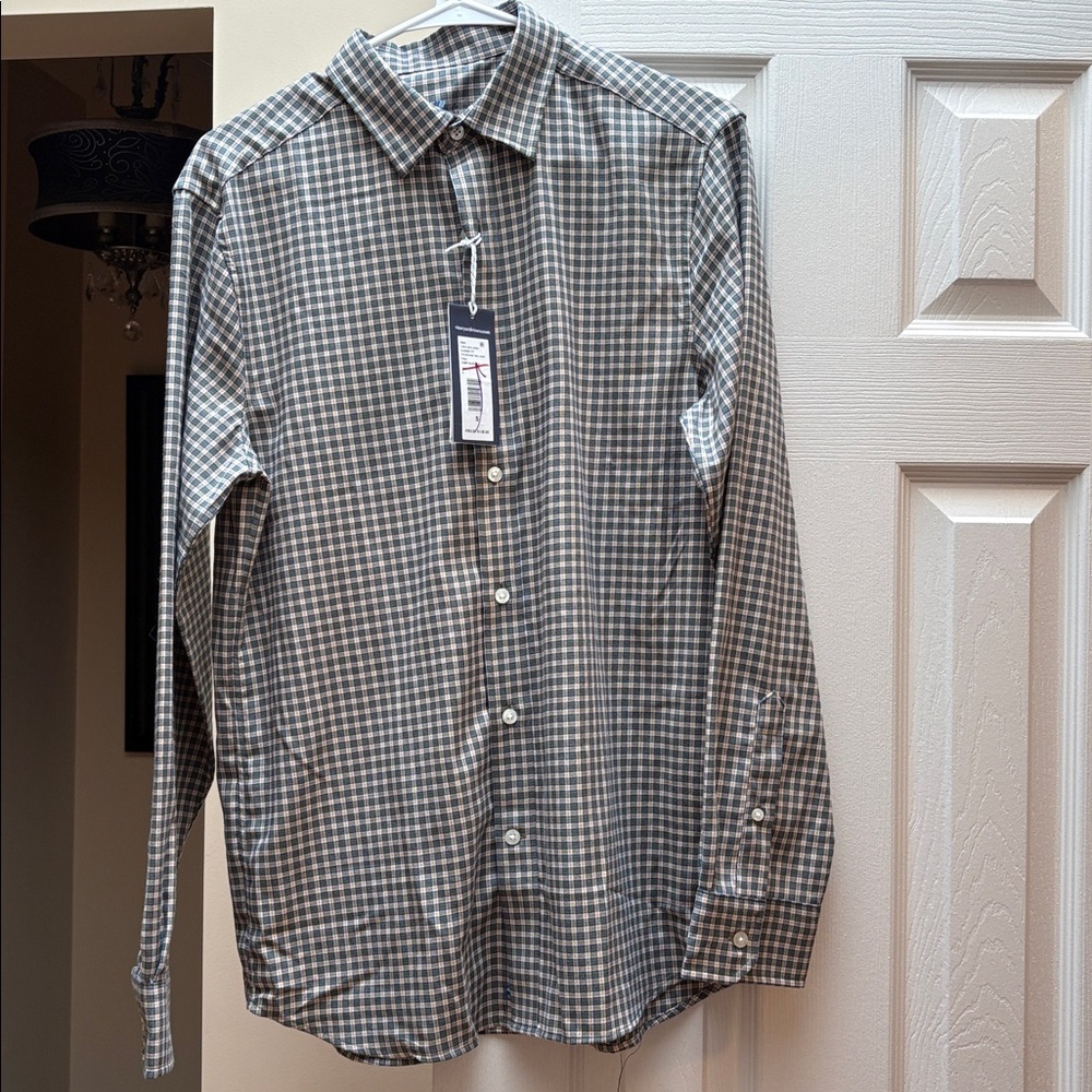 VINEYARD VINES S

MENS shirt ON-THE-GO BRUSHED TWILL PLAID LONG SLEEVE NWT $138